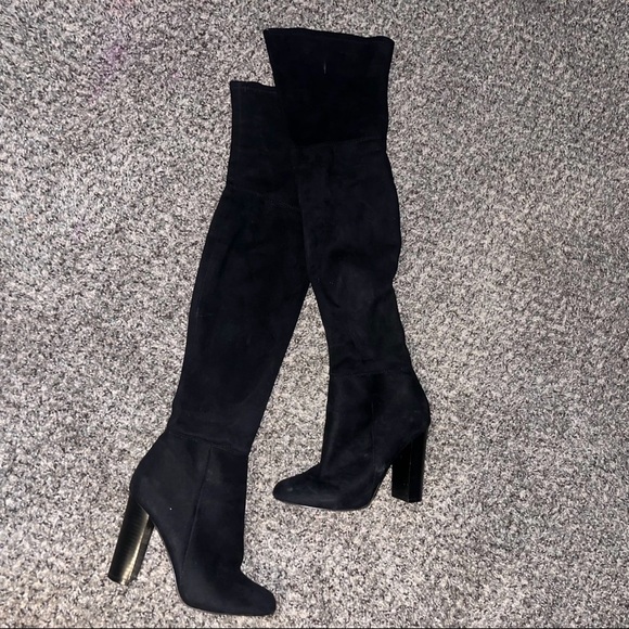 Aldo Shoes - Aldo Women's Heels | Black Suede Knee-High Heel Boots | Brand New & Never Worn​